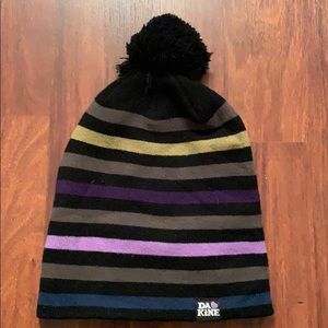 Striped puff hat